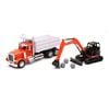 Kubota KX080-4 1:32 Scale Miniature Toy Excavator Set with Truck, small image number 1