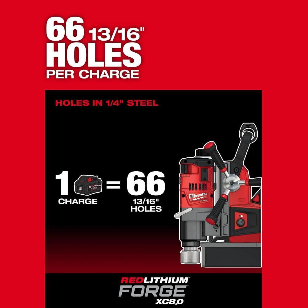 Milwaukee M18 FUEL 1-1/2inch Lineman Magnetic Drill Kit, large image number 7