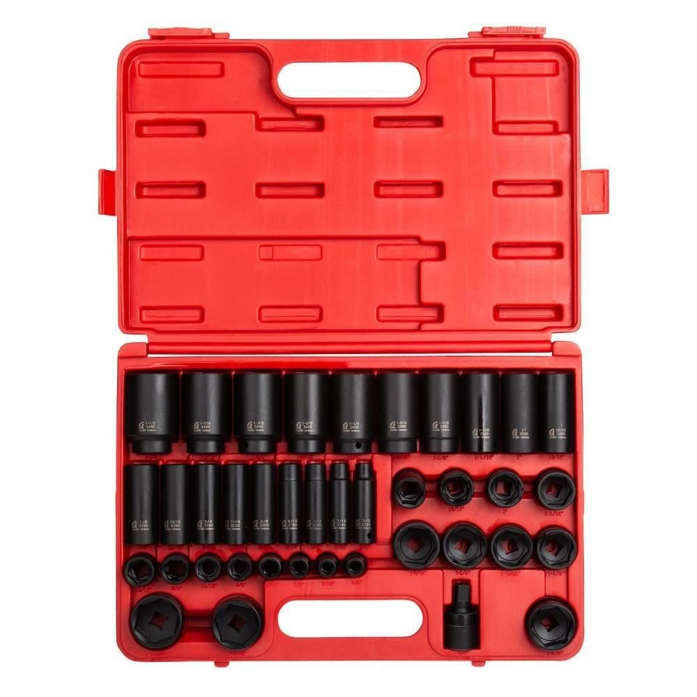 Sunex 1/2 In. Drive SAE Master Impact Socket Set 39 pc., large image number 1