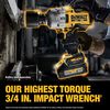 DEWALT 20V MAX XR 3/4 Inch Impact Wrench with Hog Ring (Bare Tool), small image number 4