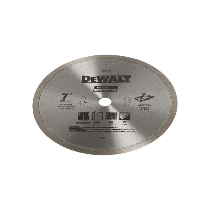 DEWALT 7in x .060 Tile Blade Wet, large image number 2