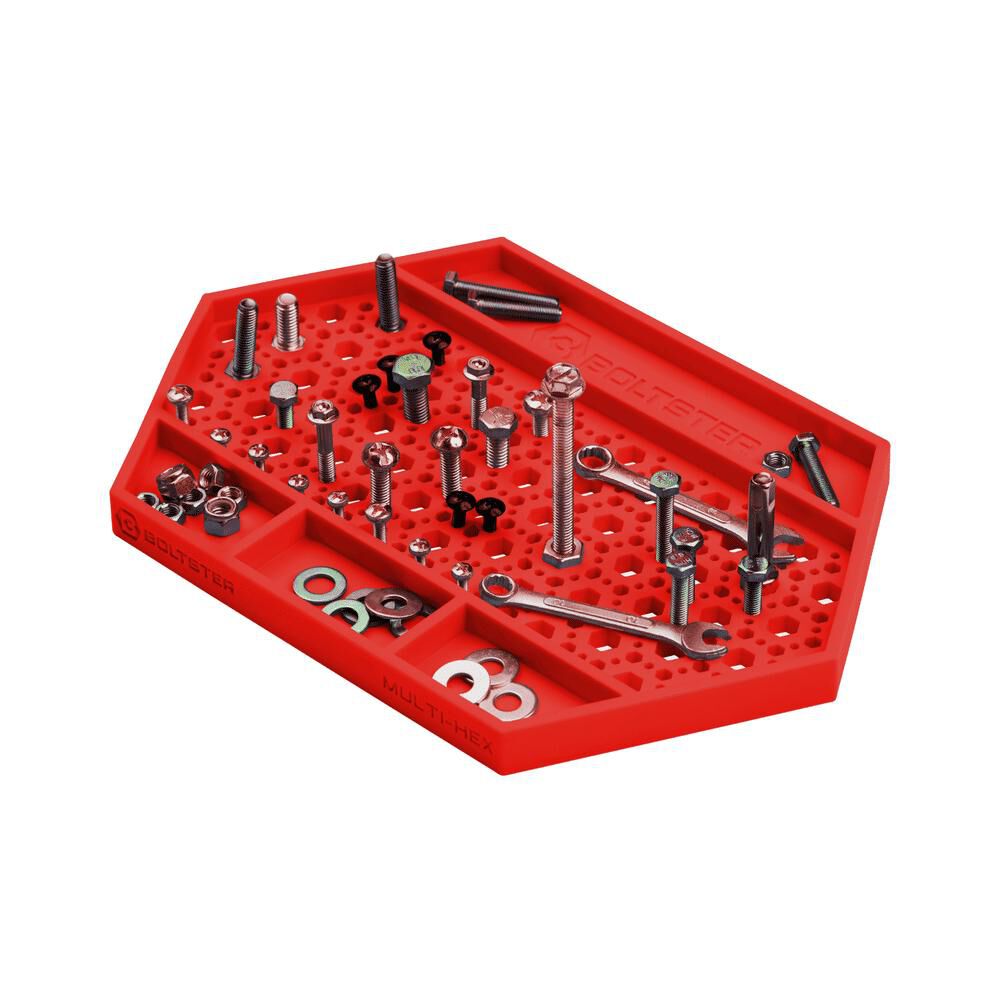 Boltster Multi-Hex Magnetic Fastener Organizer Tray Red, large image number 4