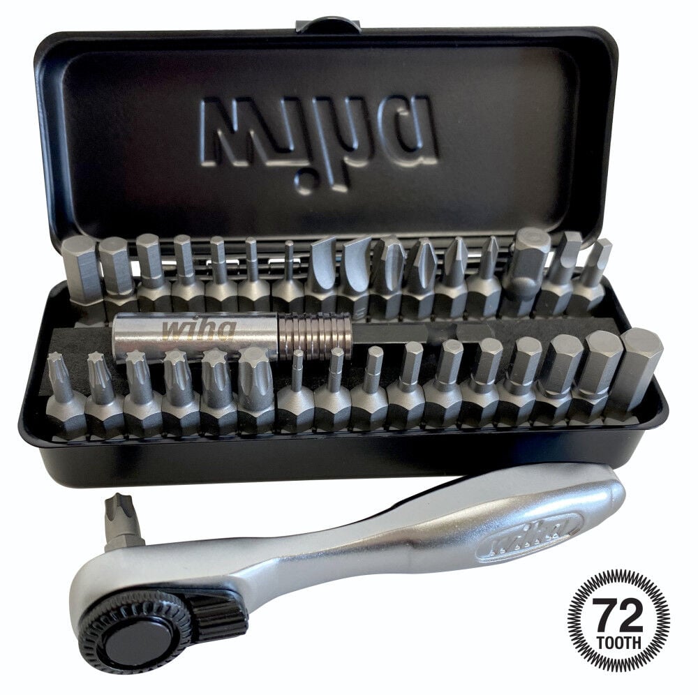 Wiha 1/4inch Revs Ratchet and Bit Set 35pc, large image number 3