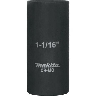 Makita 1-1/16in Deep Well SAE Impact Socket, 1/2in Drive, large image number 0