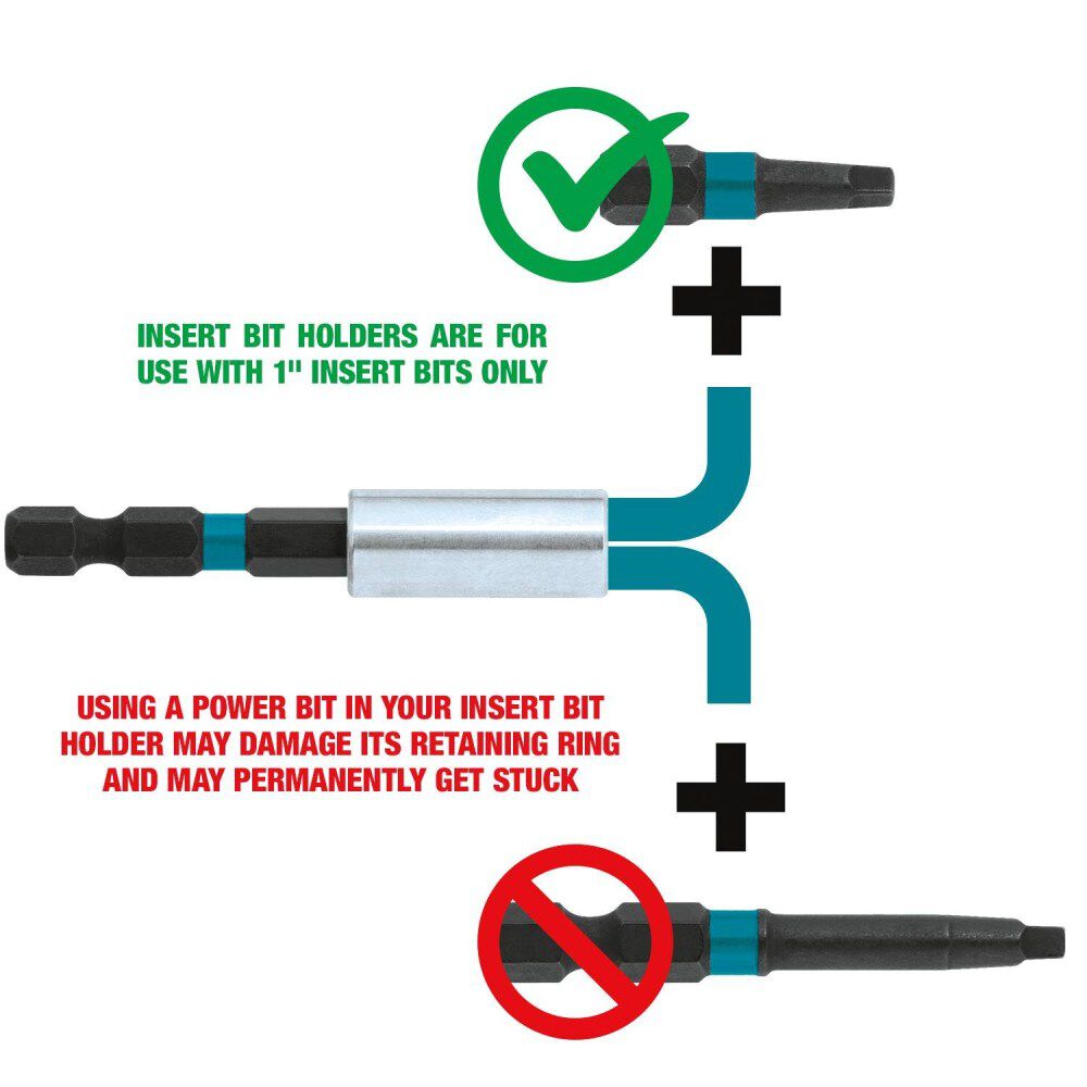 Makita Impact X 12 One Piece Magnetic Insert Bit Holder, large image number 2