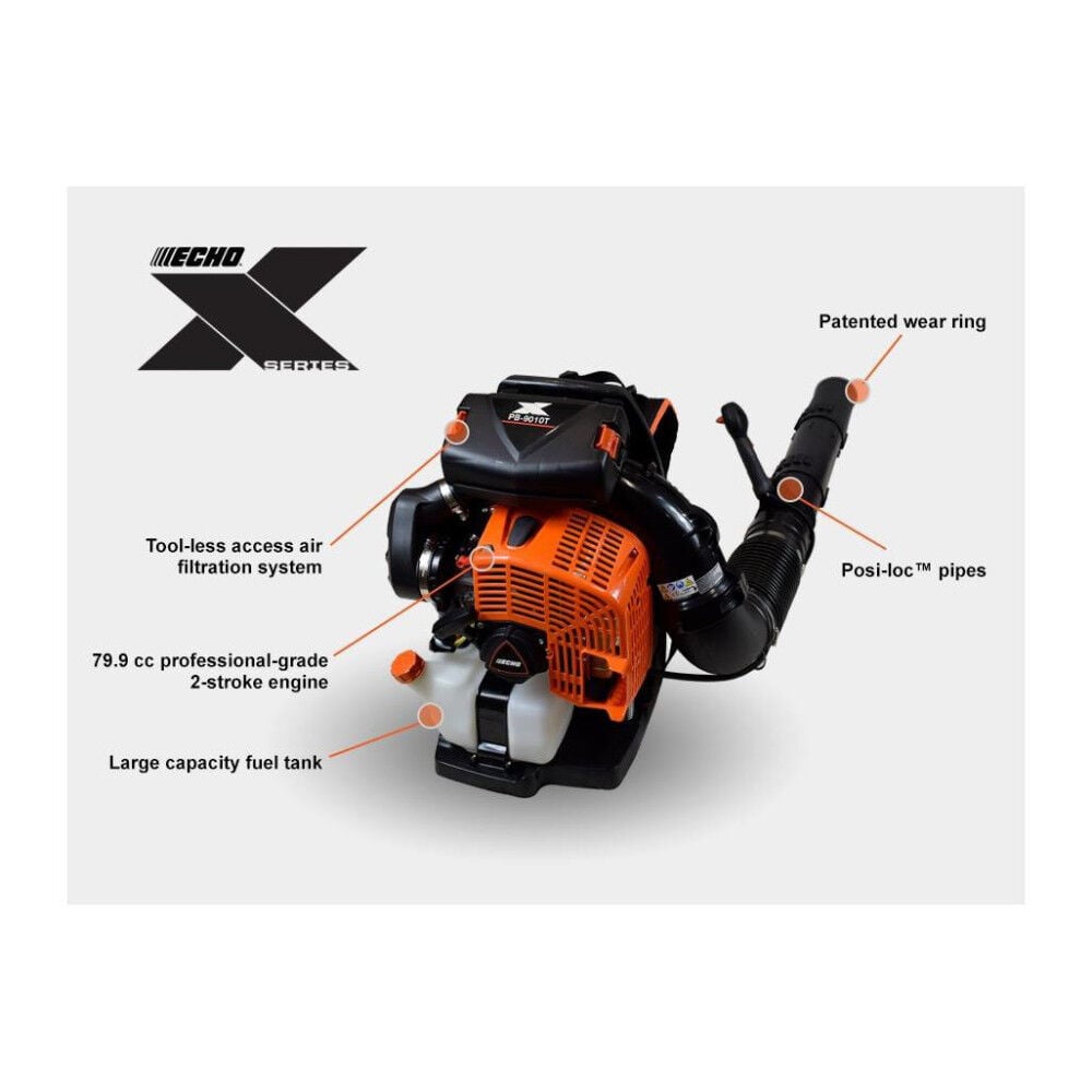 Echo 839 Cfm 79.9 cc 2 Stroke Gas Powered Backpack Blower with Tube Mounted Throttle, large image number 2