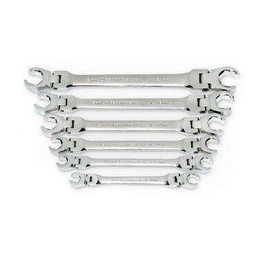 GEARWRENCH Flare Nut Wrench Set 6 Pc. Metric Flex