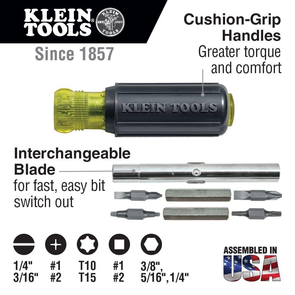 Klein Tools Promotional 11-in-1 Screwdriver/Nut Driver, large image number 2