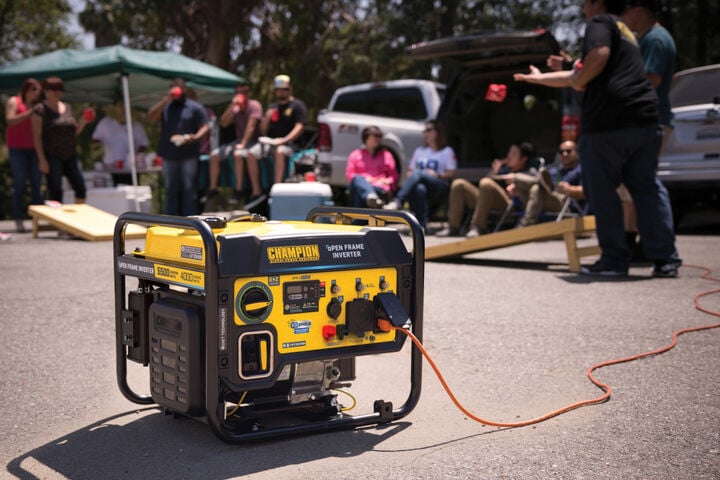 Champion Power Equipment 5500-Watt Gas Powered 50 State RV Ready Portable Open Frame Inverter Generator with Quiet Technology CARB Compliant, large image number 8