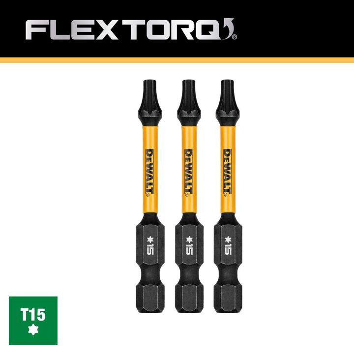 DEWALT 2.25In Torx T15 Flextorq 3 Pack, large image number 1