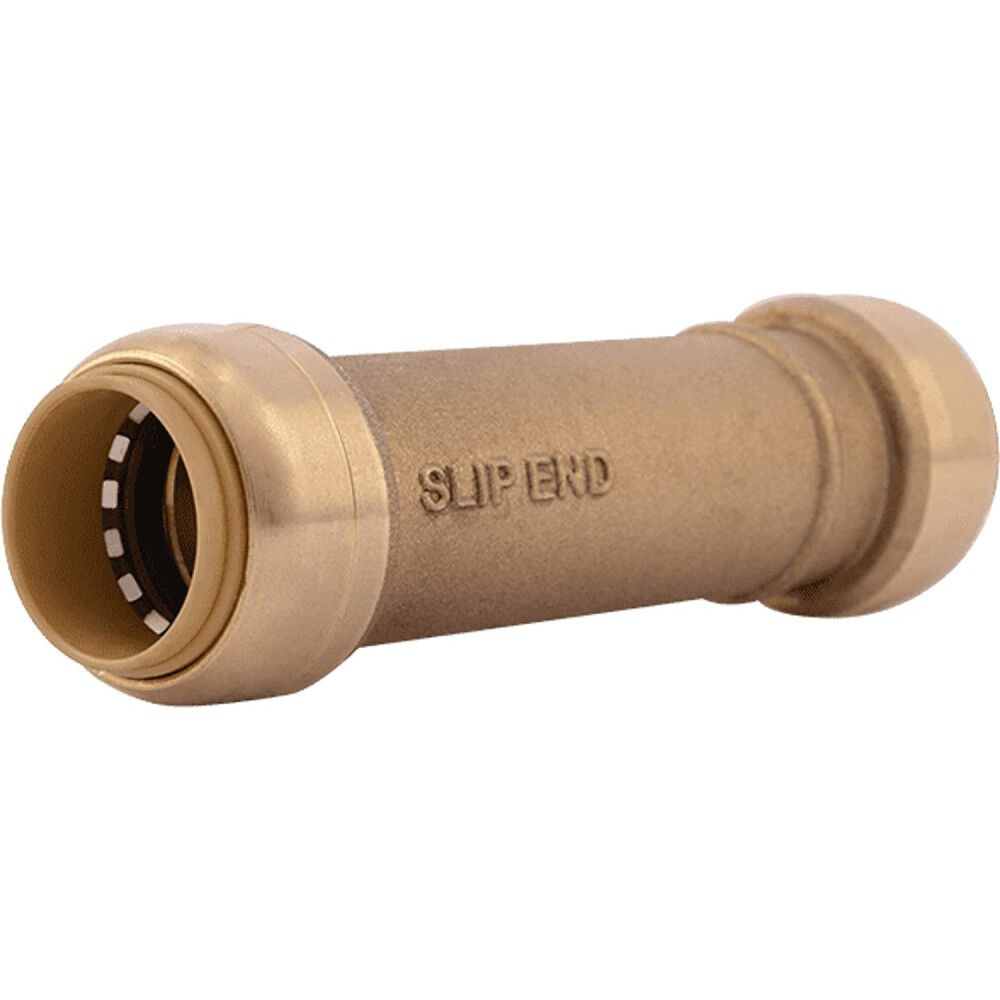 Sharkbite 1in Push T x 1in D Push Brass Slip Coupling, large image number 2