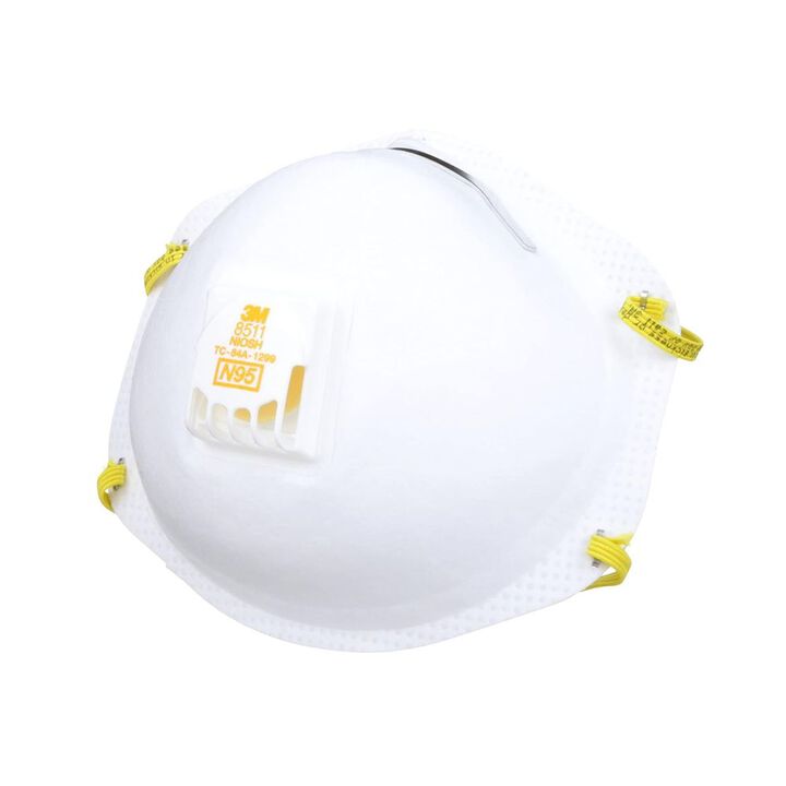 3M Cup Shaped Cool Flow Valve N95 Particulate Respirator - 10 Pack, large image number 3