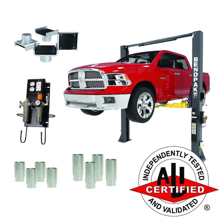 Bendpak 10AP Pro Series 10000 Lbs Two-Post Lift with Tall Adapters, large image number 1