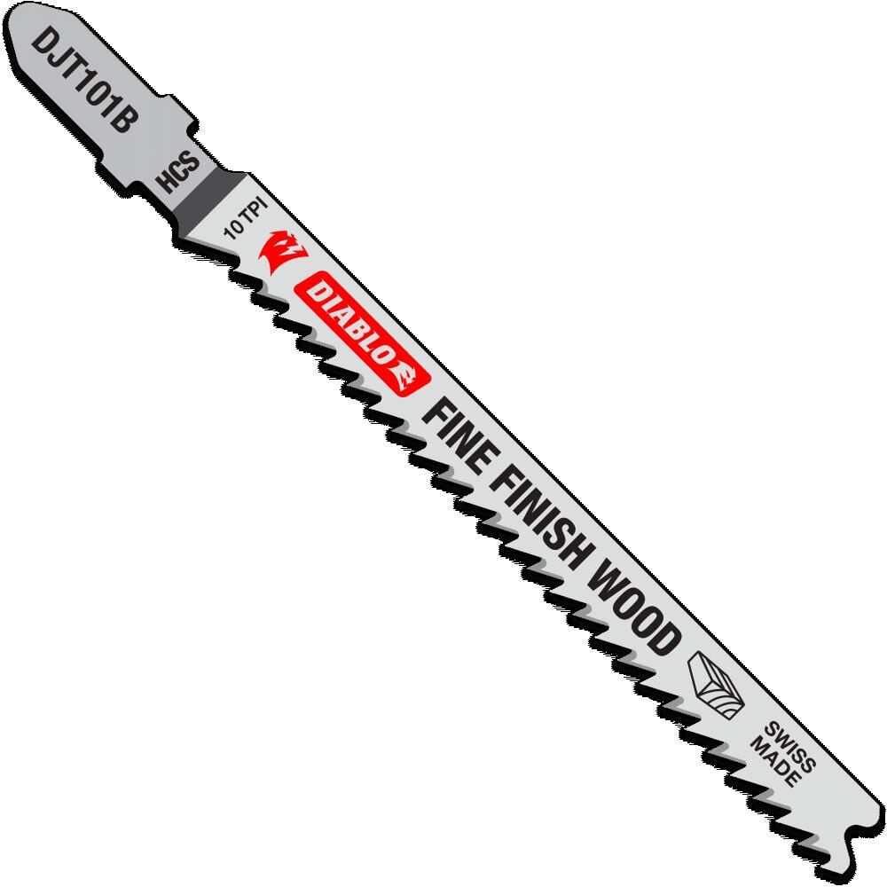 Diablo Tools 4in 10 TPI HiCarb Steel T-Shank Jig Saw Blades for Fine Cuts 5PK, large image number 2