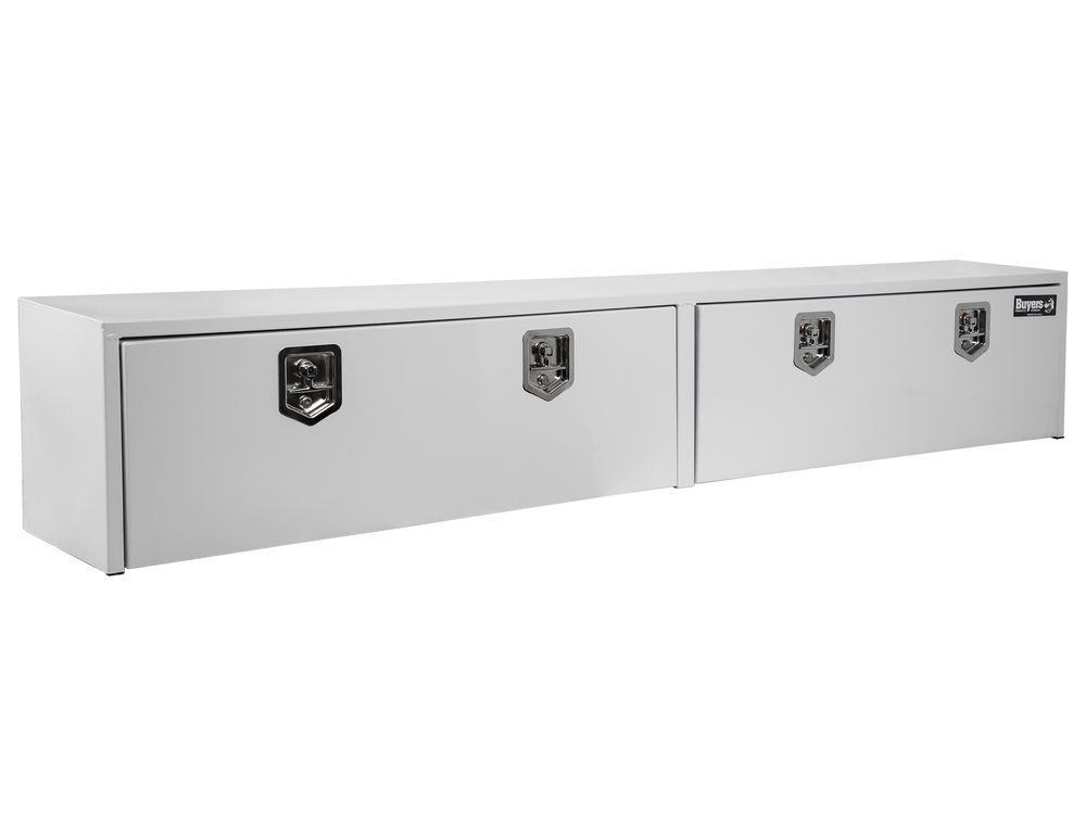 Buyers Products Company 18x16x96 Inch White Steel Topsider Truck Box, large image number 3