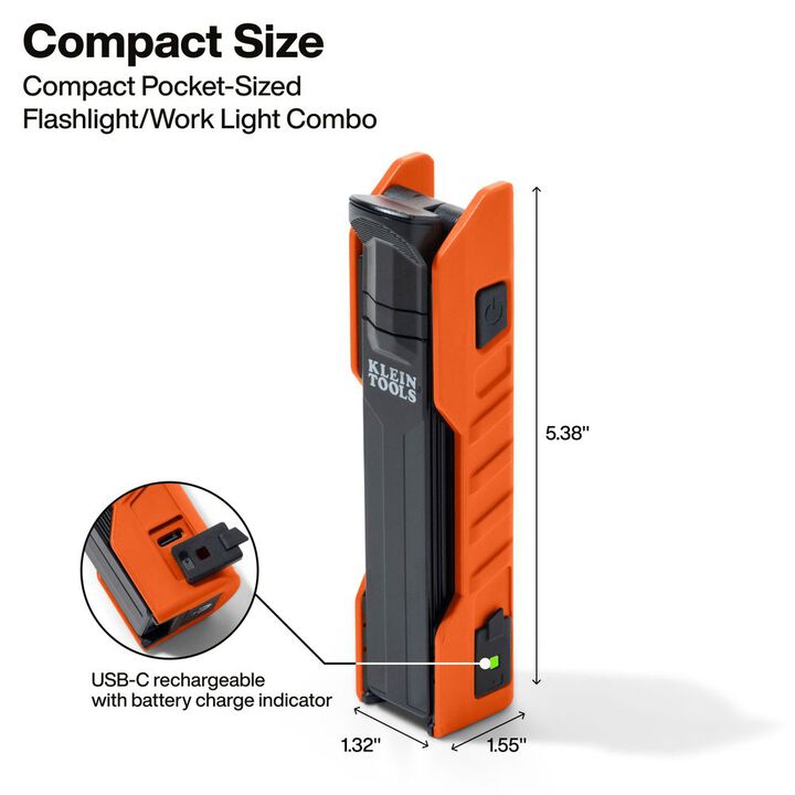 Klein Tools Rechargeable Handheld Folding Work Light, large image number 6