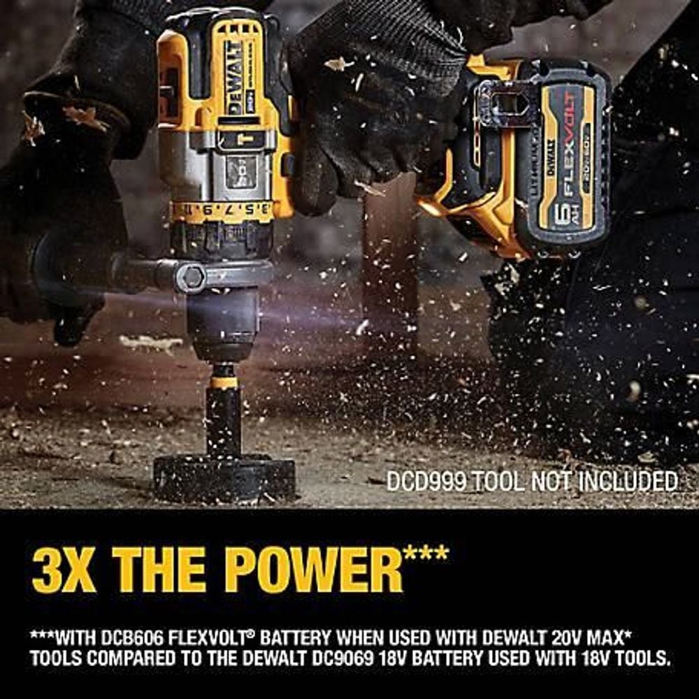 DEWALT FLEXVOLT 20V/60V 6Ah Lithium Ion Power Tool Battery Pack with Fuel Indicator (2 Pack), large image number 6