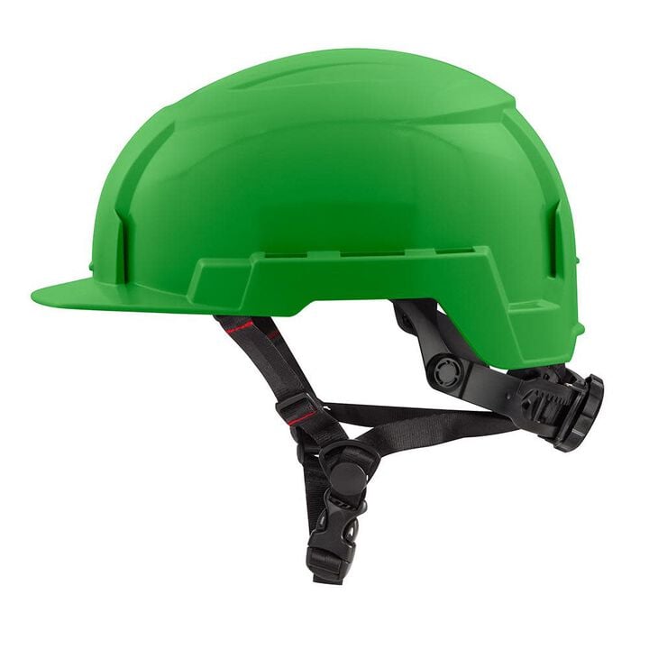 Milwaukee Green Front Brim Helmet with BOLT Class E