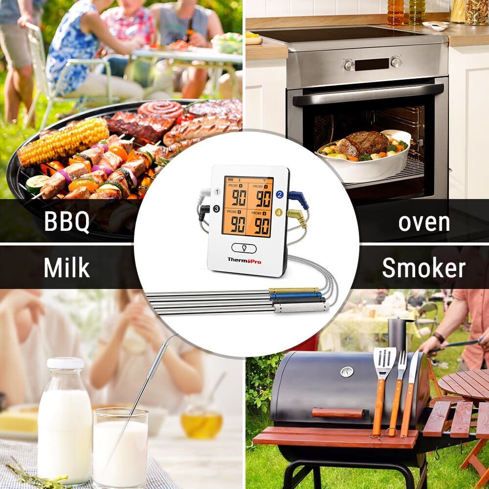 TempPro Bluetooth 4-Probe Meat Thermometer, large image number 3
