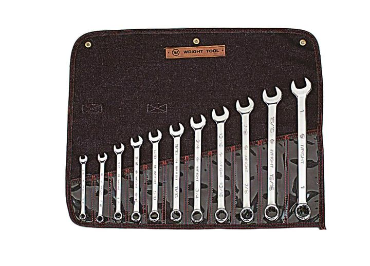 Wright Tool 11 pc. Full Polish Combination Wrench Set 3/8 In. to 1 In. 12 pt