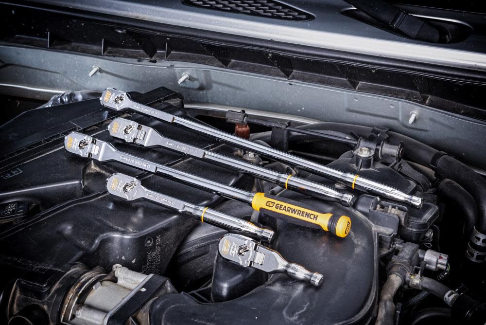 GEARWRENCH 3/8 Inch Drive 120XP Full Polish Chrome Extra Long Handle ...