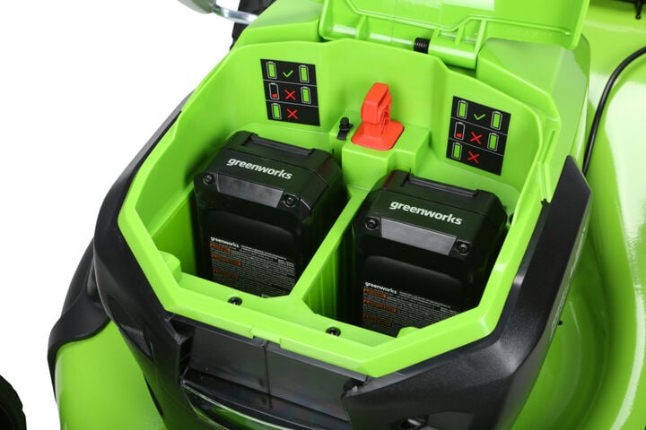 Greenworks 48V 20in Push Lawn Mower Kit with 4Ah Battery 2pk & Charger, large image number 4