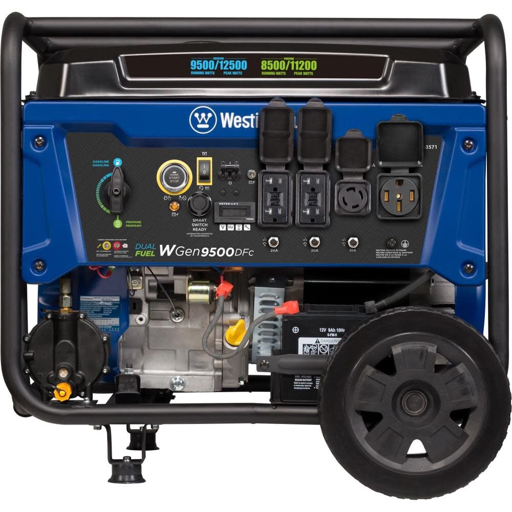 Westinghouse Outdoor Power 9,500 Watt Dual Fuel 49-State Portable Generator with CO Sensor, large image number 9