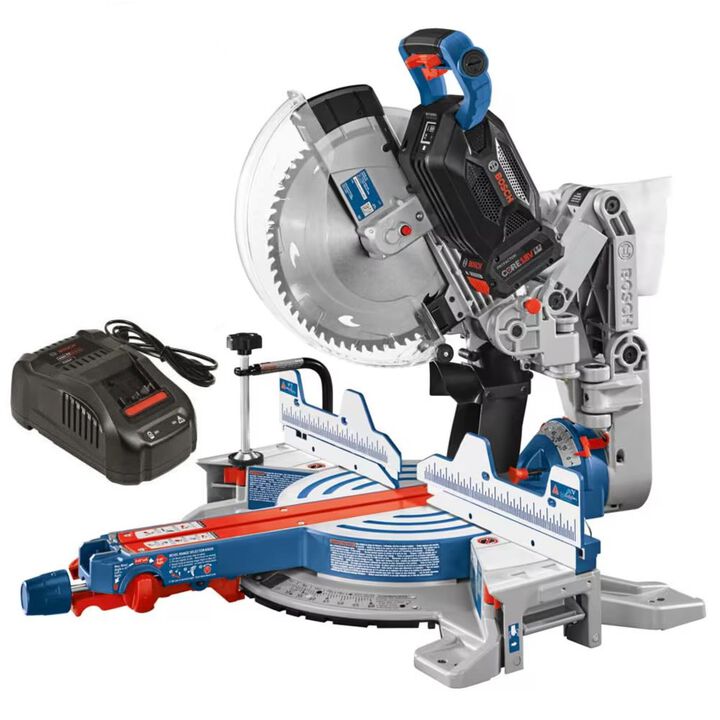 Bosch PROFACTOR 18V Surgeon 12in Dual Bevel Glide Miter Saw Kit