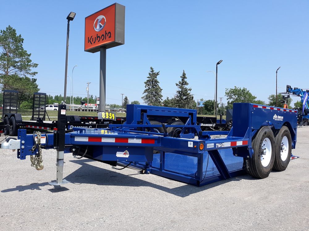 Air-Tow Trailers 14 Ft. Drop Deck Flatbed Trailer 75 Inch Deck Width - 12000# Capacity, large image number 13