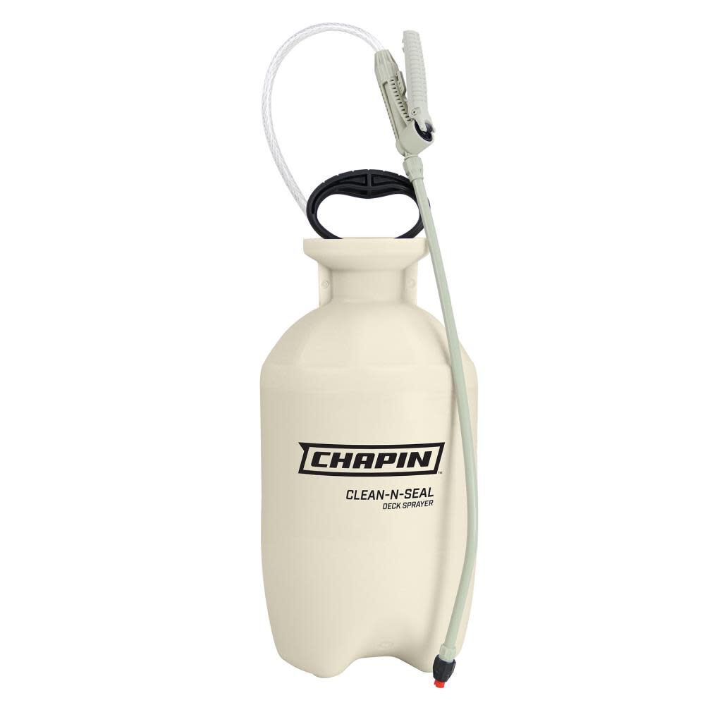 Chapin Mfg 25020 2 Gallon Clean ‘N Seal Poly Deck Sprayer for Deck Cleaners and Transparent Stains and Sealers