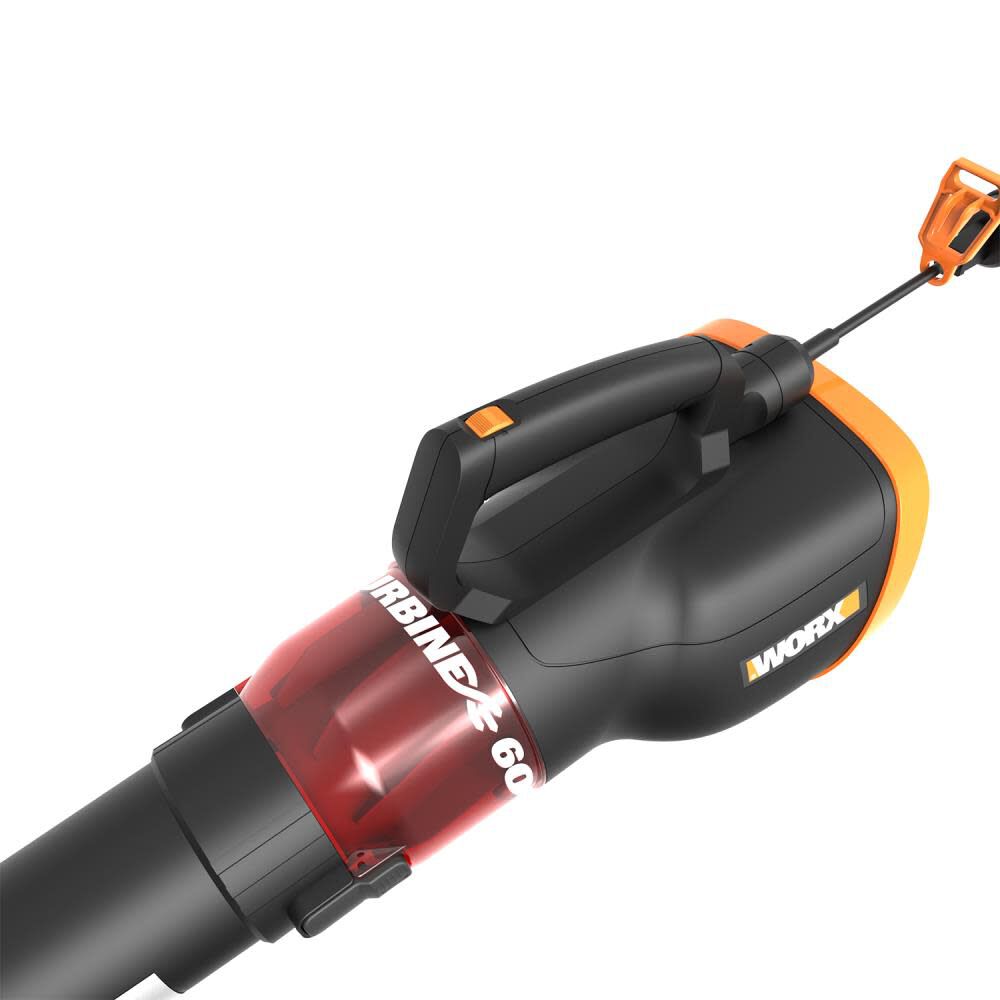 Worx 12-Amp 600-CFM 110-MPH Medium-Duty Corded Electric Leaf Blower, large image number 4