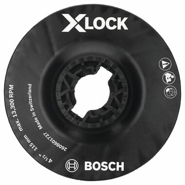 Bosch 4-1/2 In. X-LOCK Backing Pad with X-LOCK Clip - Medium Hardness