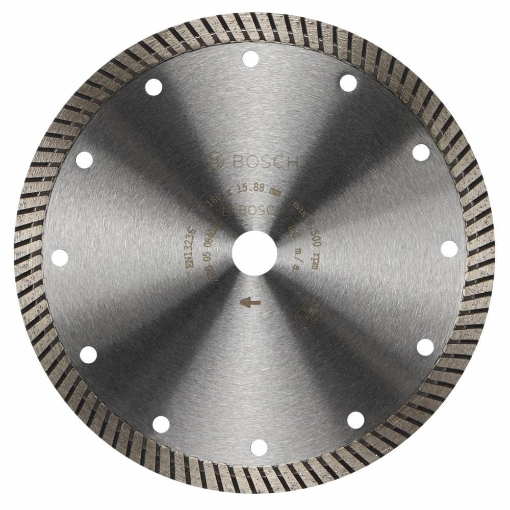 Bosch 7 Inch Specialized Turbo Rim Diamond Blade for Clean Cuts in Porcelain, large image number 1