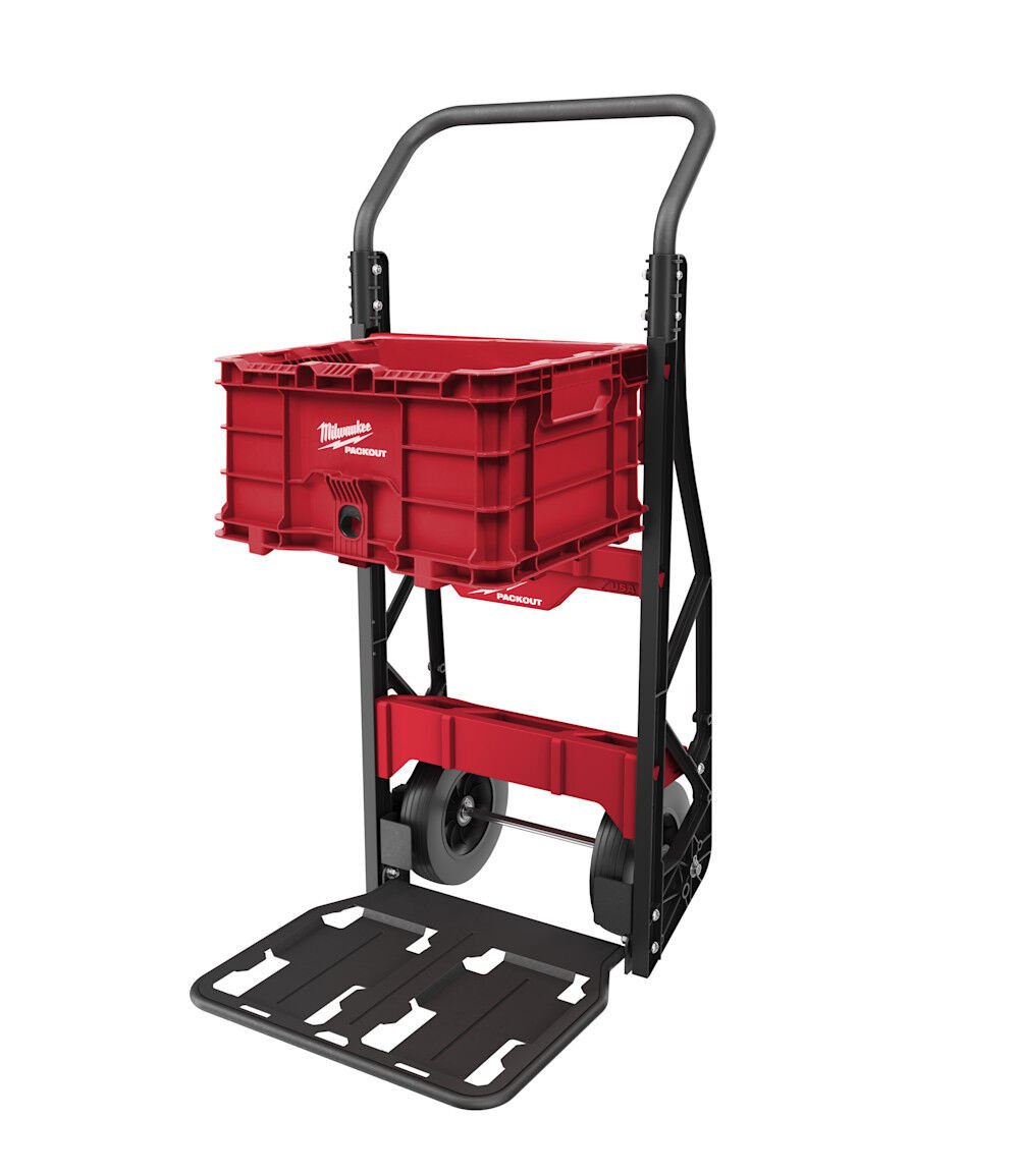 Milwaukee PACKOUT 2 Wheel Cart with PACKOUT Crate Bundle – 48-22-8415-8440