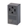 Leviton 3 Pole Non Grounded Single Outlet Receptacle 30A Black, small image number 1