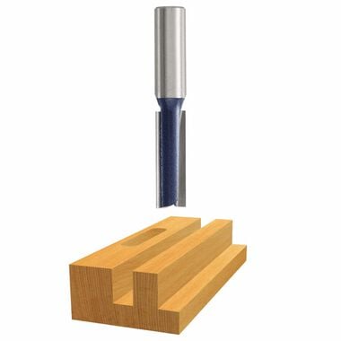 Bosch 3/8 In. x 1 In. Carbide Tipped 2-Flute Straight Bit, large image number 0