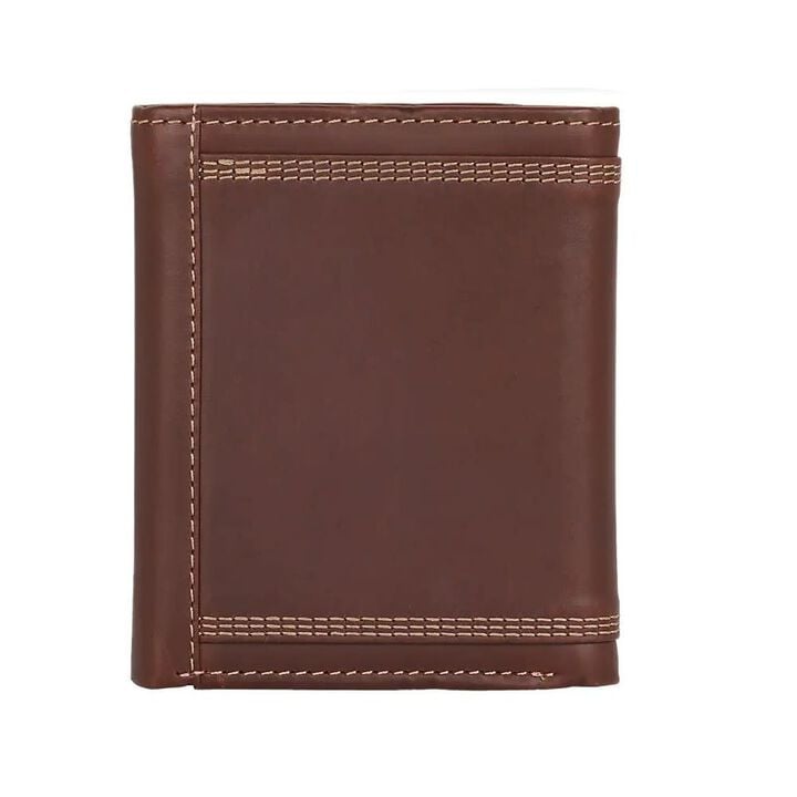 Carhartt Dark Brown Leather Trifold Wallet