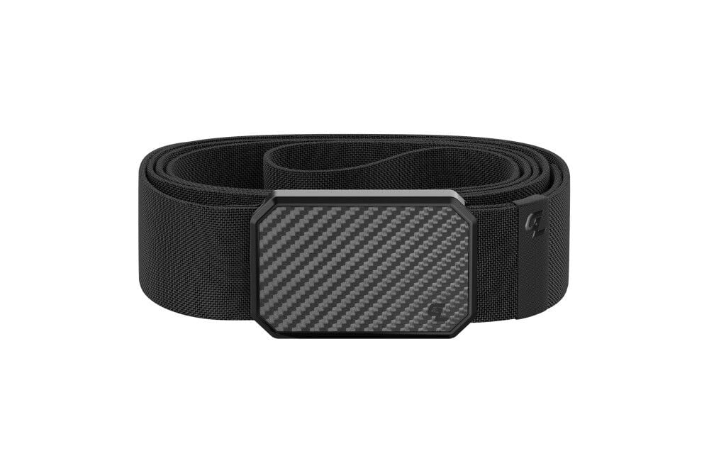 Groove Life Black Web Belt with Carbon Fiber Buckle, One Size Fits Most – B1-042-OS