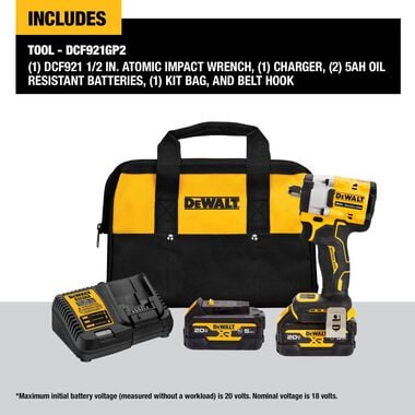DEWALT Atomic 20V Max 1/2 In. Cordless Compact Impact Wrench With, large image number 3