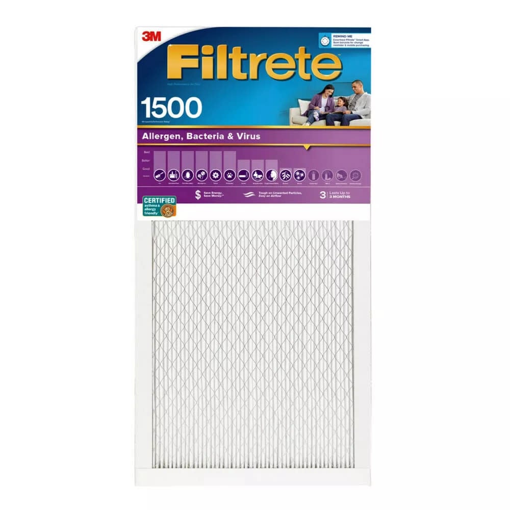 3M 14 Inch x 30 Inch 1500 MPR MERV 12 Allergen Air Filter – 1 Pack – 4314647