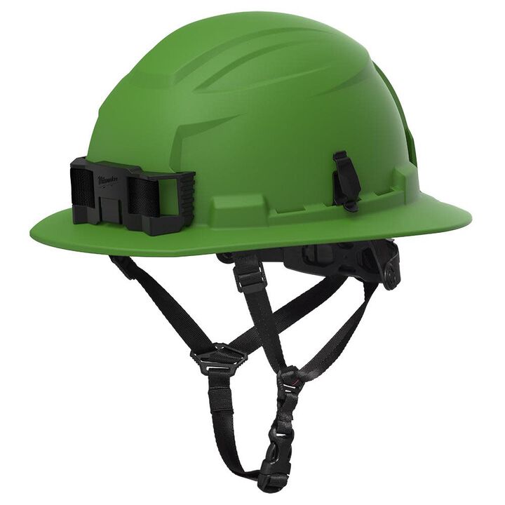 Milwaukee BOLT Full Brim Non-Vented Safety Helmet  Type 2, Class E Green