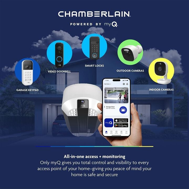 Chamberlain 3/4 HP Belt Drive Garage Door Opener, large image number 9