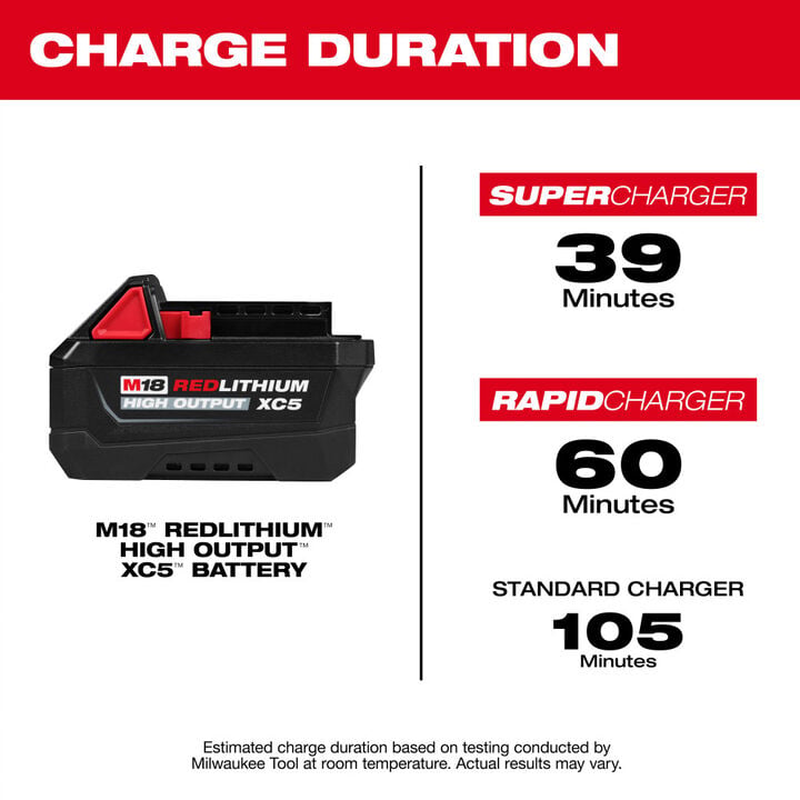 Milwaukee M18 REDLITHIUM HIGH OUTPUT XC5 Battery 10 Pack, large image number 3
