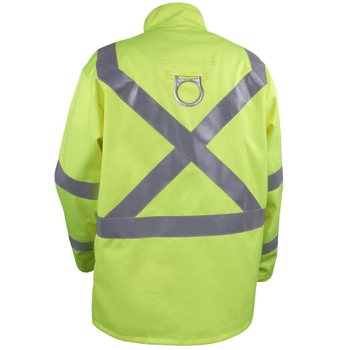 Black Stallion Welding Jacket 9oz Lime Green FR Cotton XL, large image number 1