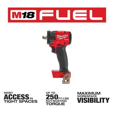 Milwaukee M18 FUEL 1/2 Compact Impact Wrench with Friction Ring (Bare Tool), large image number 1