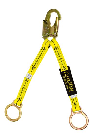 Guardian Fall Protection Dual Non Shock Extension Lanyard Steel Snap