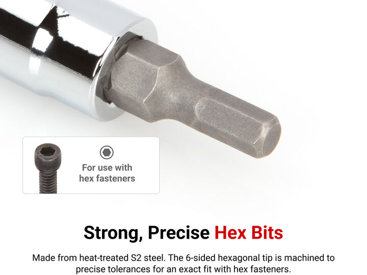 Tekton 1/4 Inch Drive Hex Bit Socket Set with Rail, 10 Piece (5/64-5/16 in), large image number 1