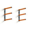 Bora Portamate 3-Level Wood Storage Rack Wall-Mounted Hanging Shelf Orange & Gray, small image number 1