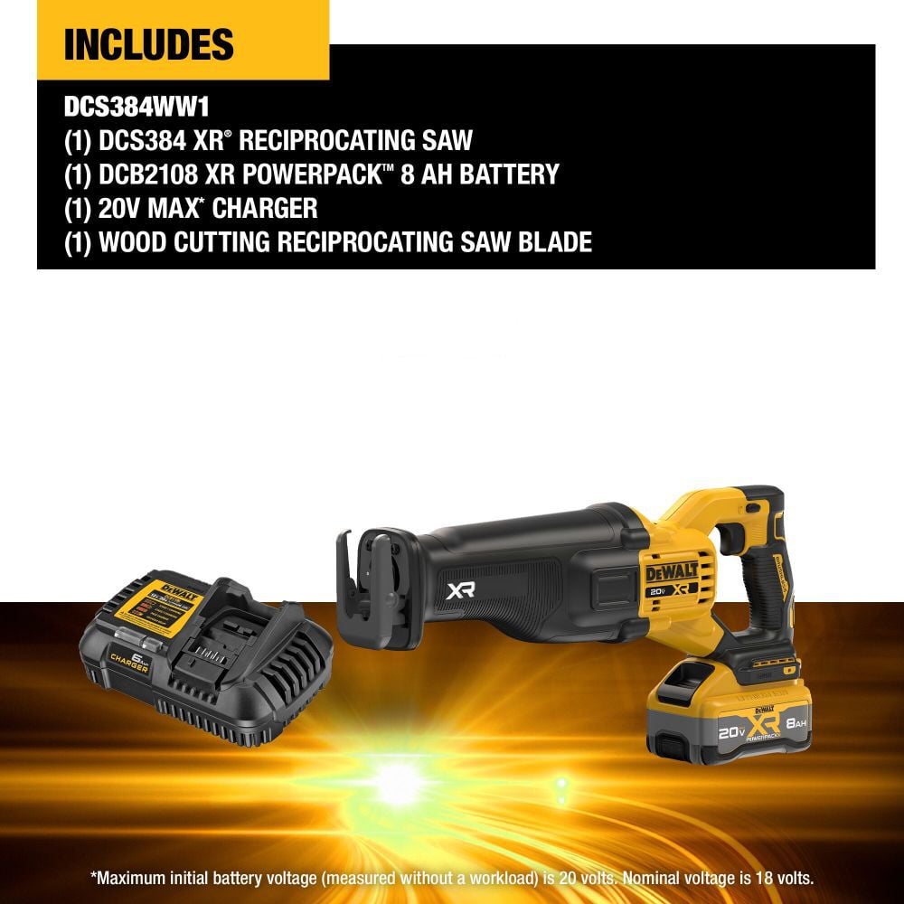 DEWALT 20V MAX XR Reciprocating Saw Kit with XR POWERPACK, large image number 3