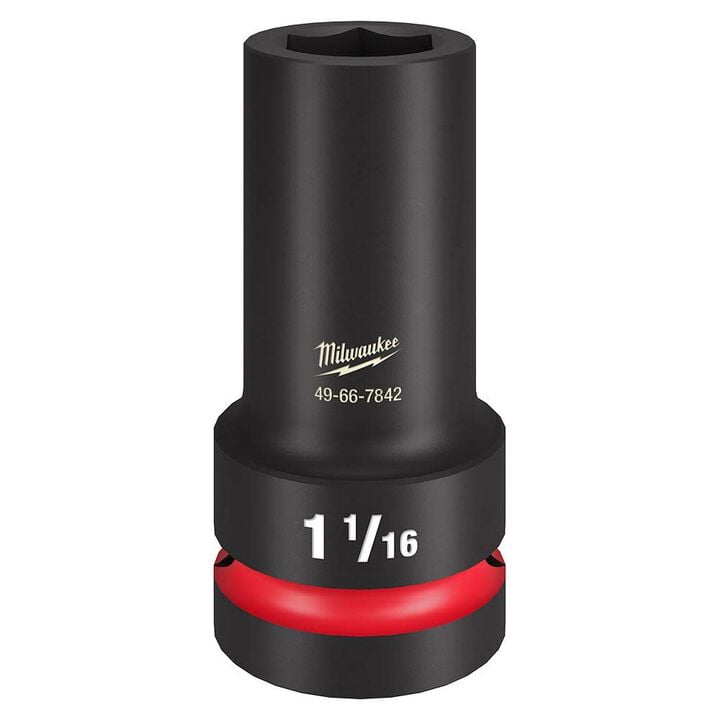 Milwaukee SHOCKWAVE Impact Duty 1 in Drive 1-1/16 in Thin Wall Extra Deep 6 Point Socket, large image number 0